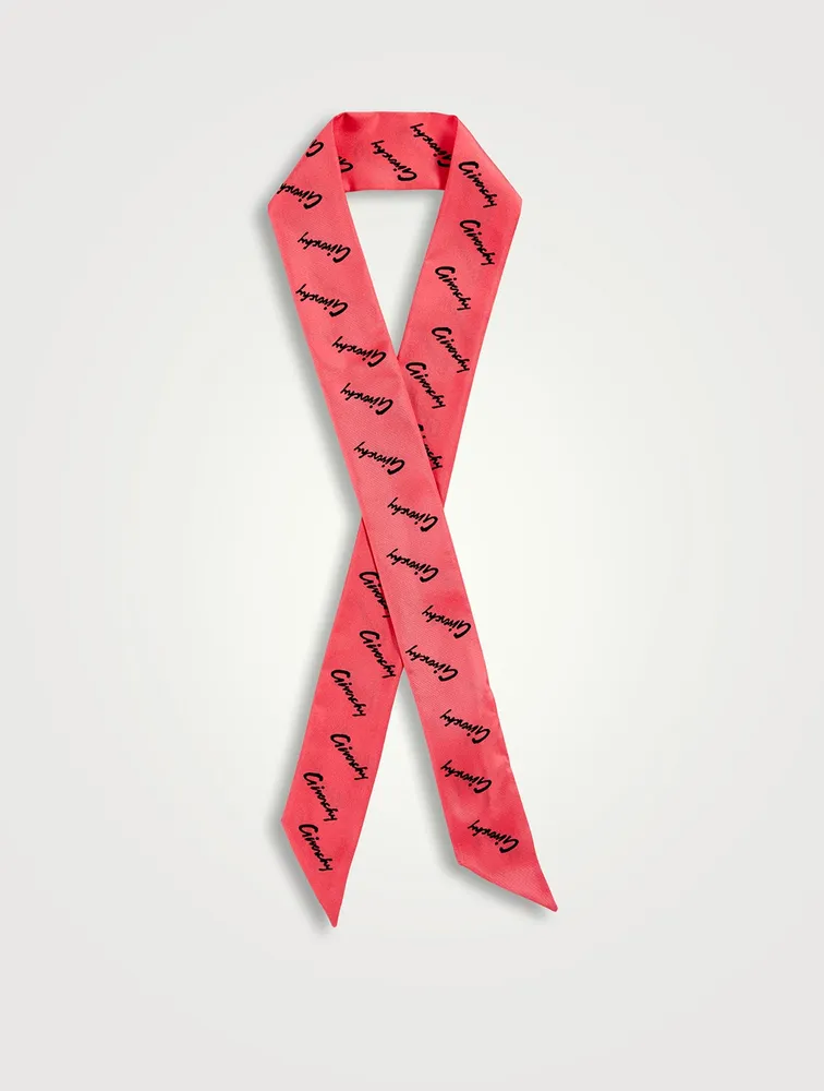 Long Skinny Scarf With Logo