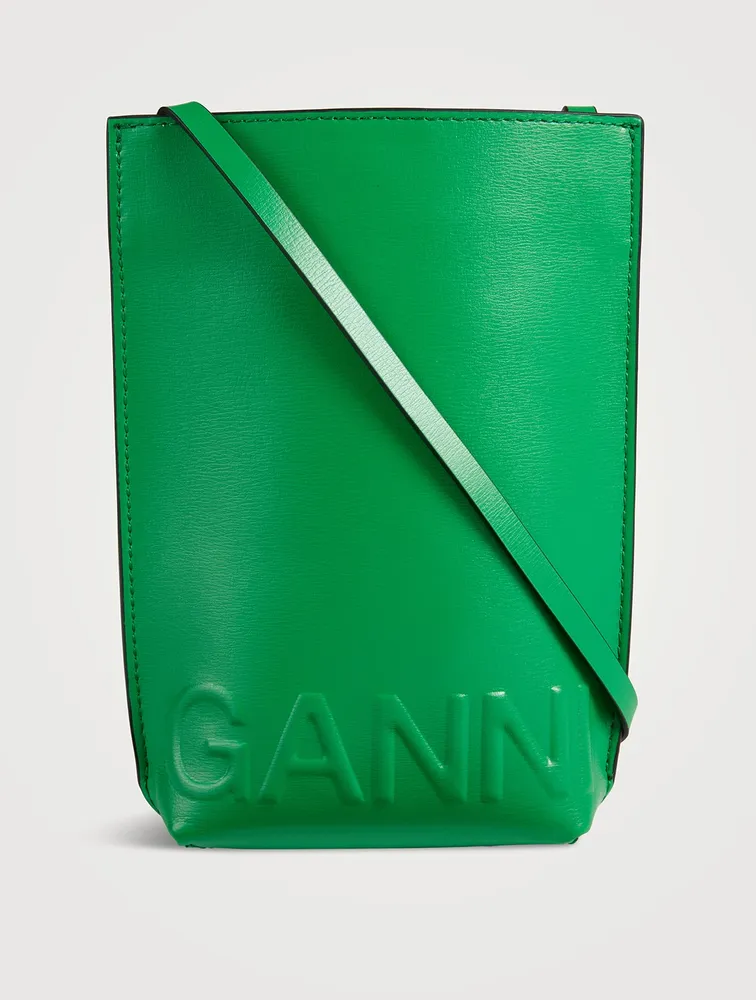 Small Banner Leather Crossbody Bag