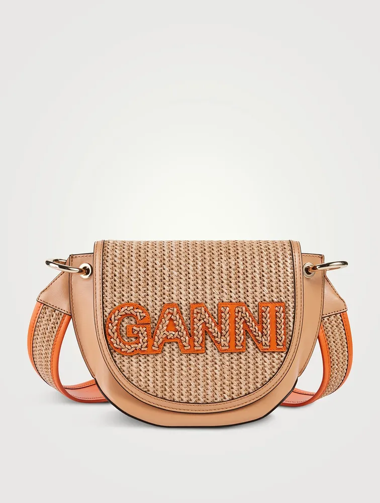 Banner Raffia Saddle Bag