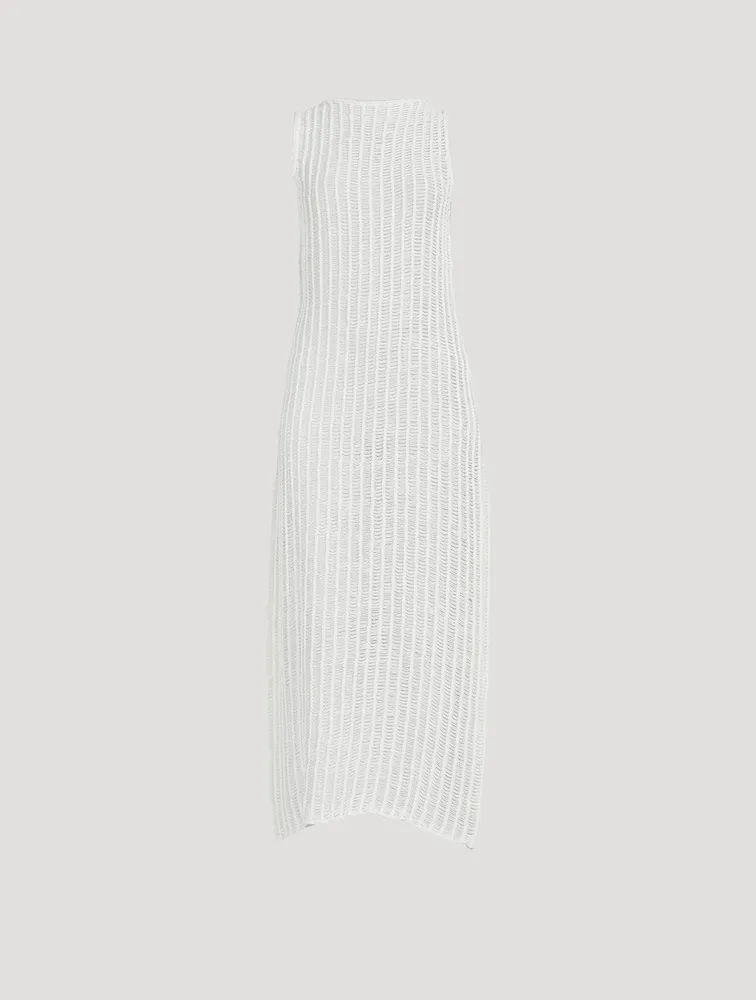 Cotton Crochet Backless Dress