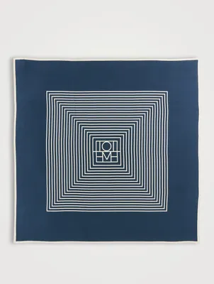 Silk Centre Monogram Scarf