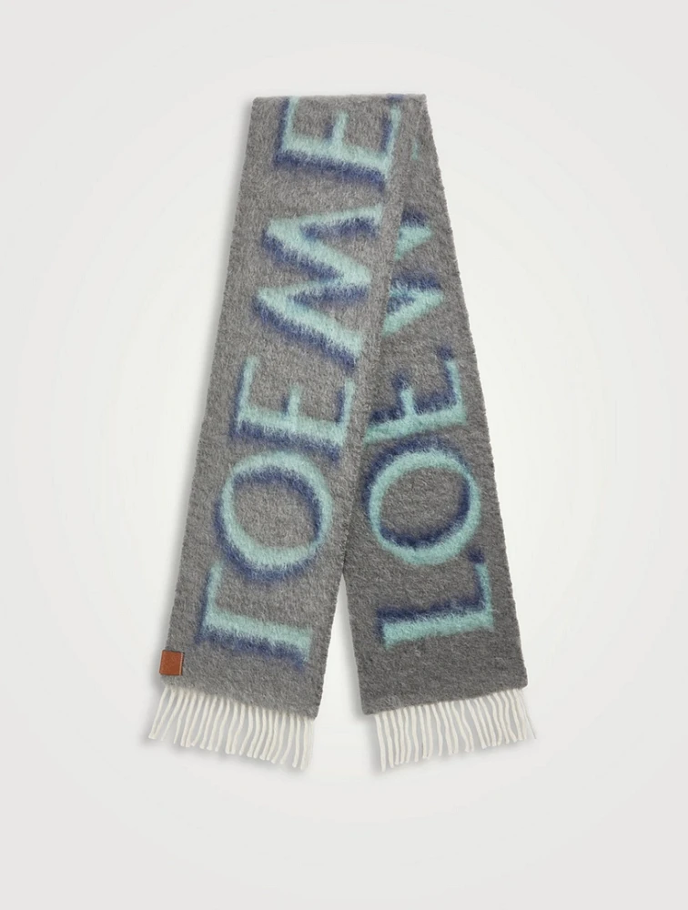 Wool And Mohair Logo Scarf