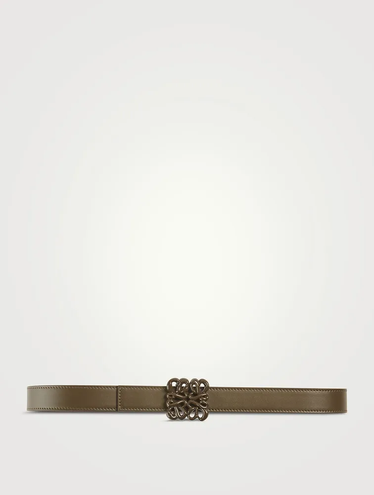 Inflated Anagram Leather Belt