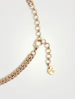 Mini 18K Gold Pavé Diamond Link Choker Necklace