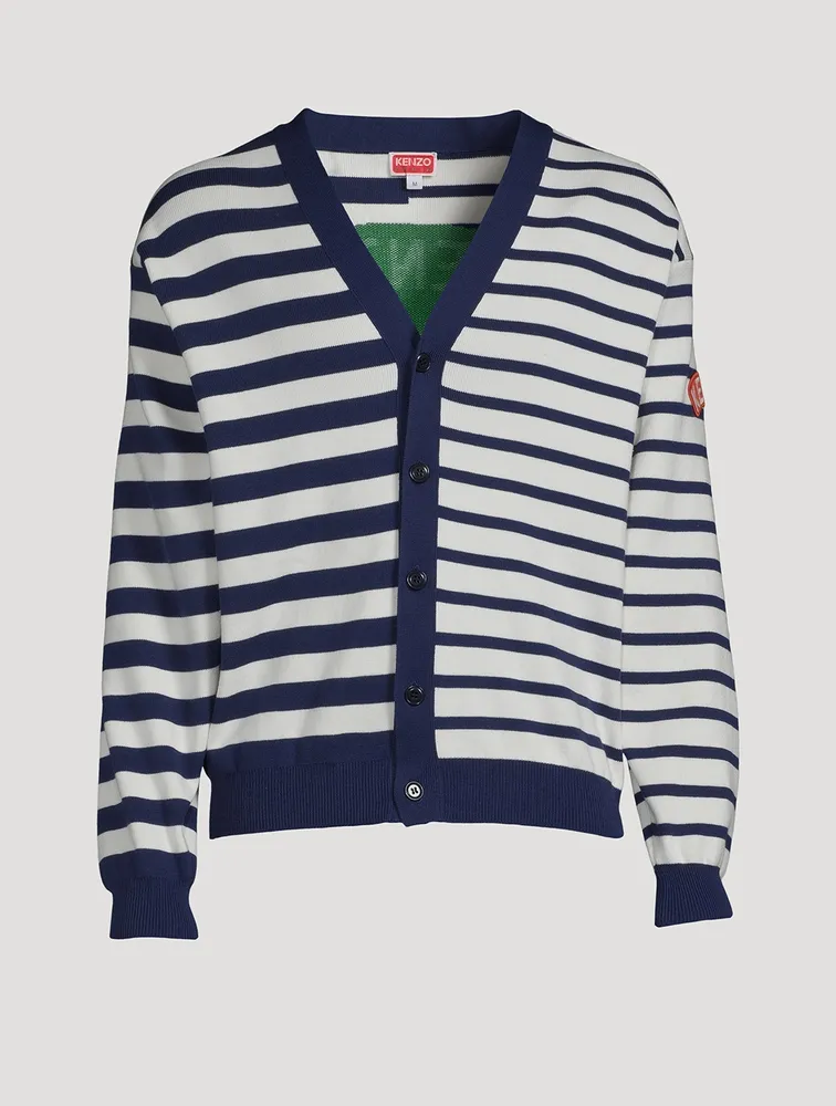 Cotton And Wool Cardigan Striped Print