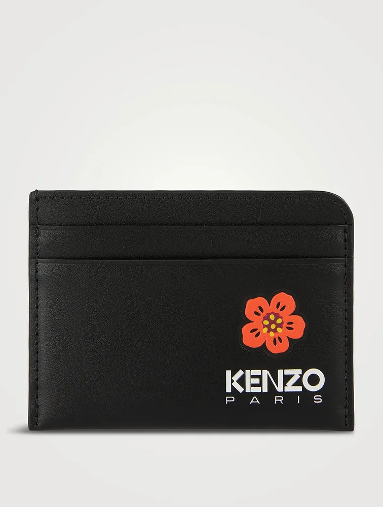 Boke Flower Leather Card Case