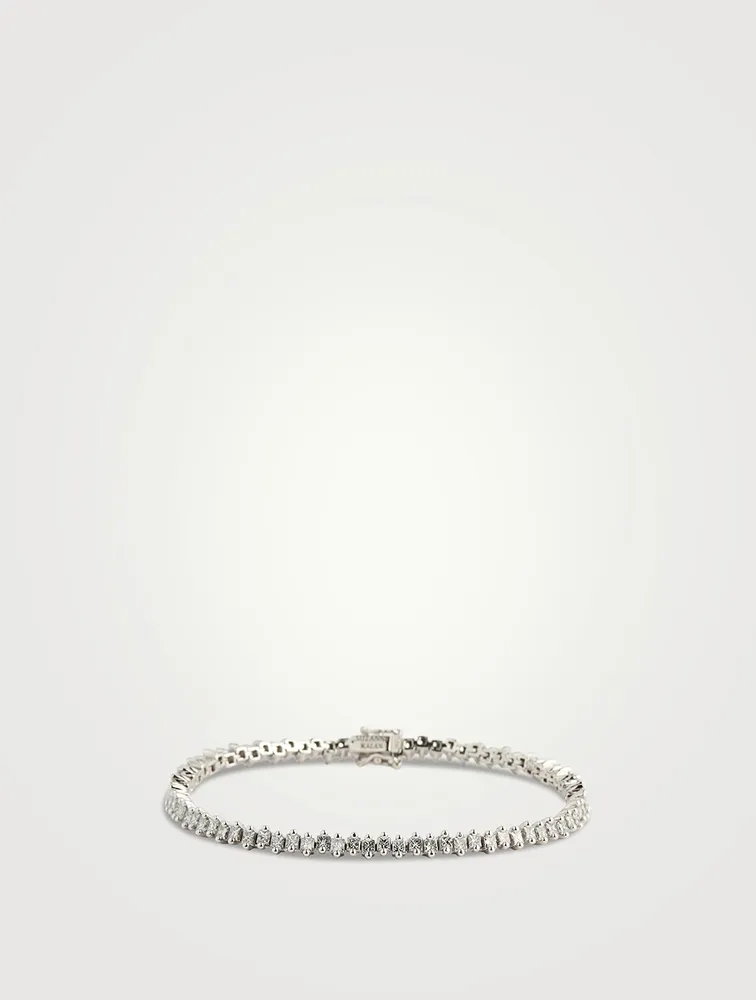 18K White Gold Diamond Tennis Bracelet