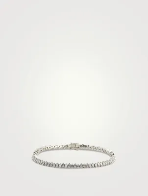 18K White Gold Diamond Tennis Bracelet