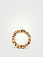 Pastel Fireworks 18K Gold Frenzy Eternity Band Ring With Sapphires And Diamonds