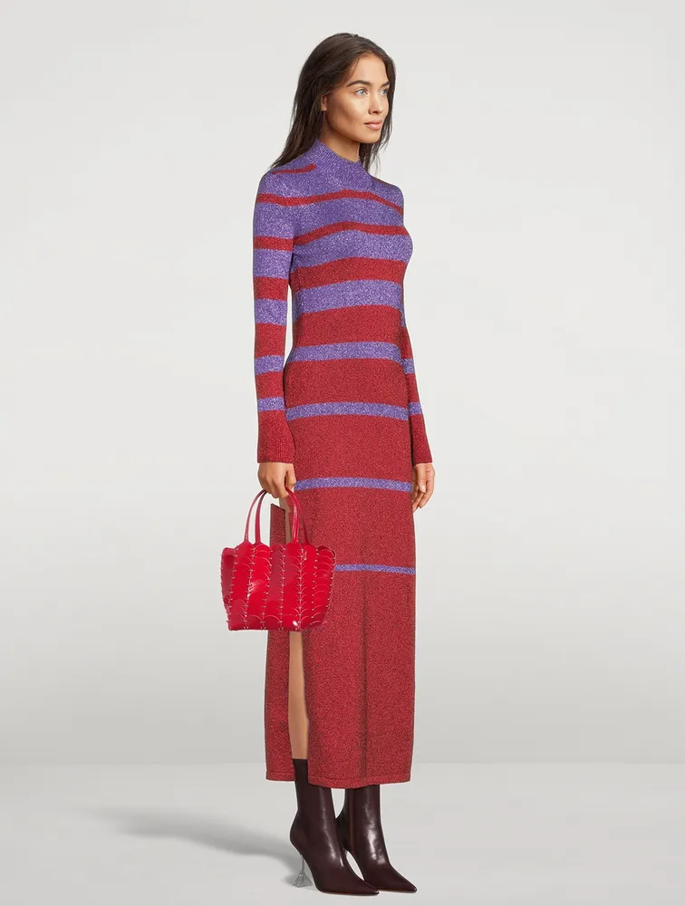 Lurex Striped Long Dress