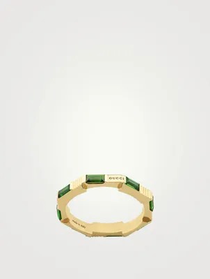 Link To Love 18K Gold Ring With Green Tourmaline