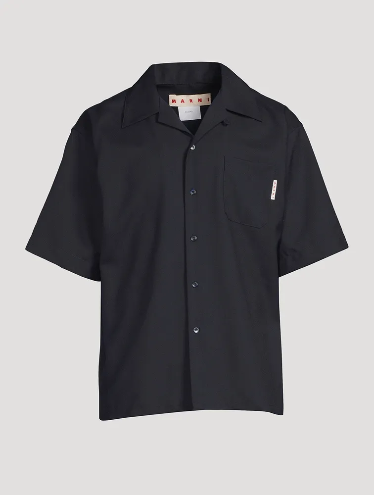 Tropical Wool Bowling Shirt