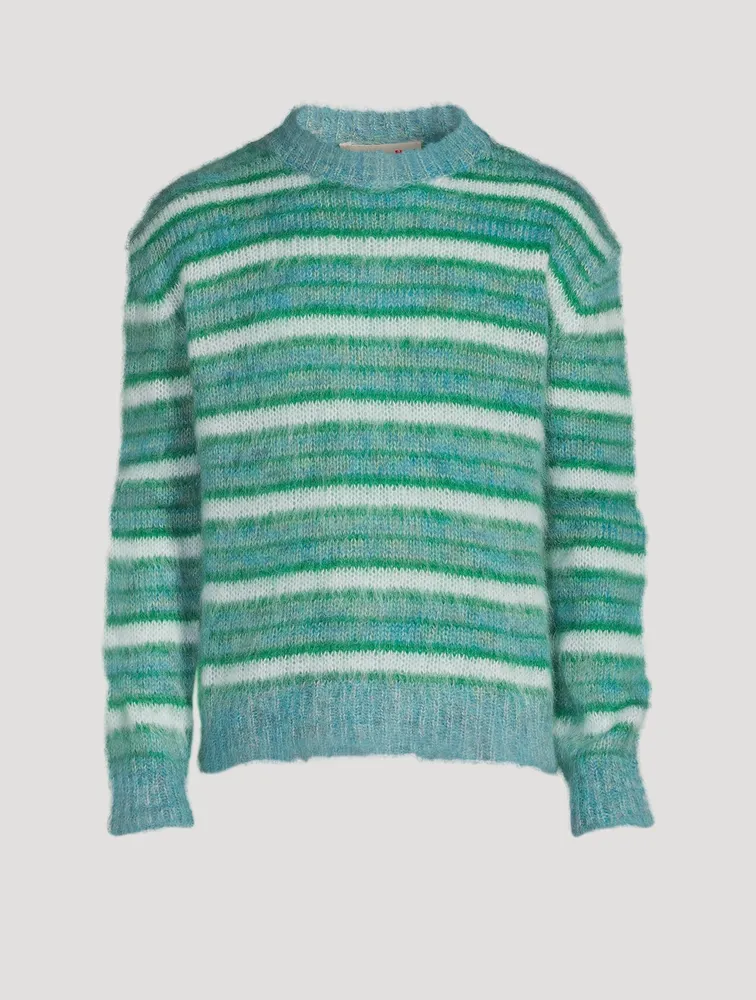 Mohair-Blend Striped Sweater