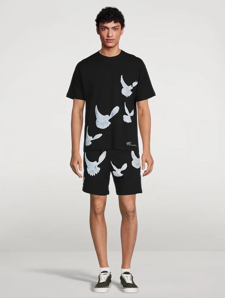 Singing Doves Cotton Shorts