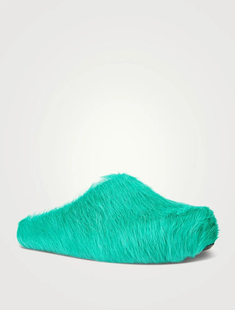 Fussbett Long Calf Hair Clogs