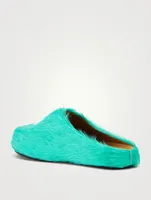 Fussbett Long Calf Hair Clogs