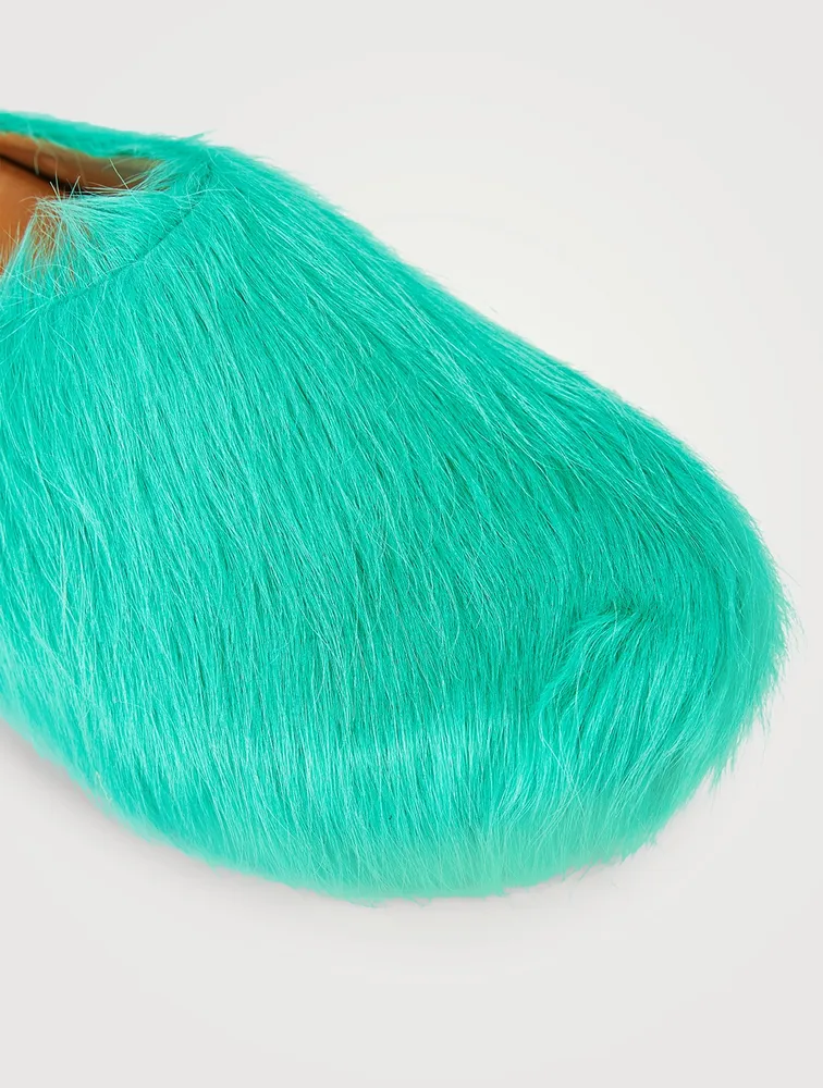 Fussbett Long Calf Hair Clogs