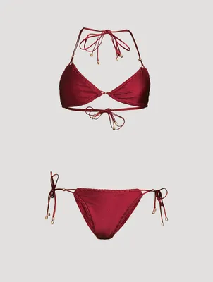 Vitali Trimmed Triangle Bikini Set