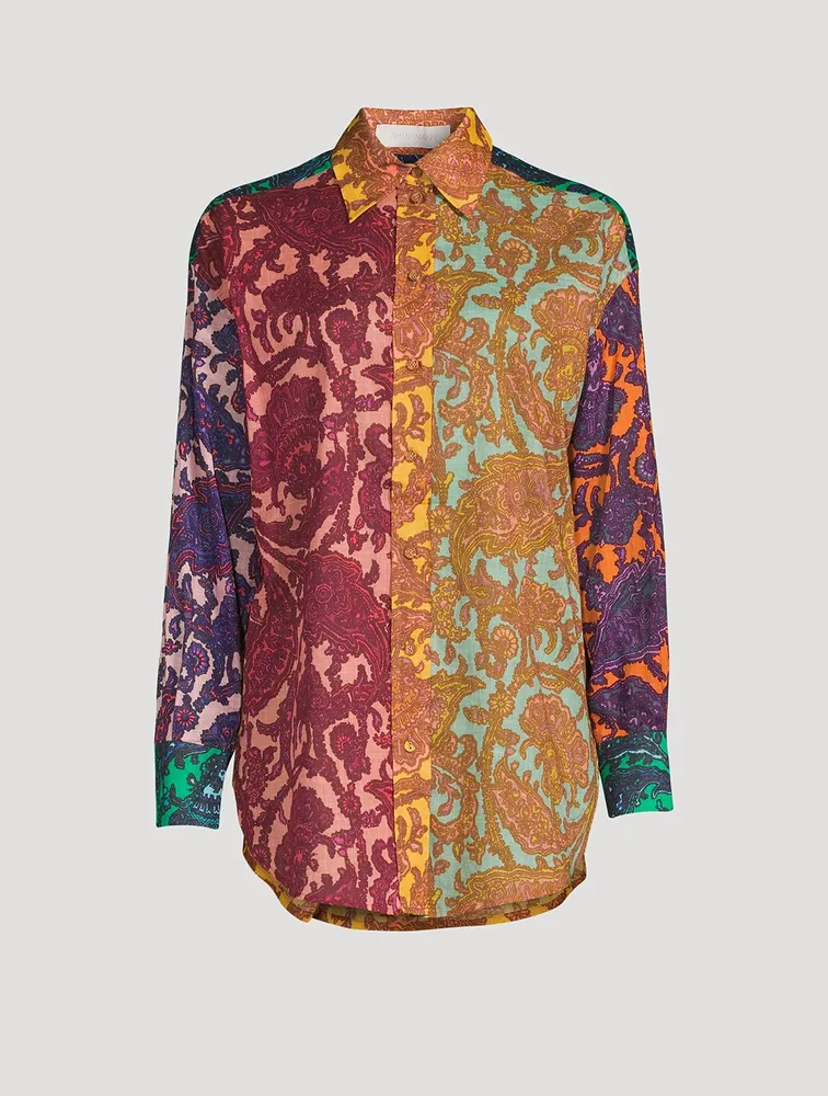 Tiggy Spliced Printed Shirt