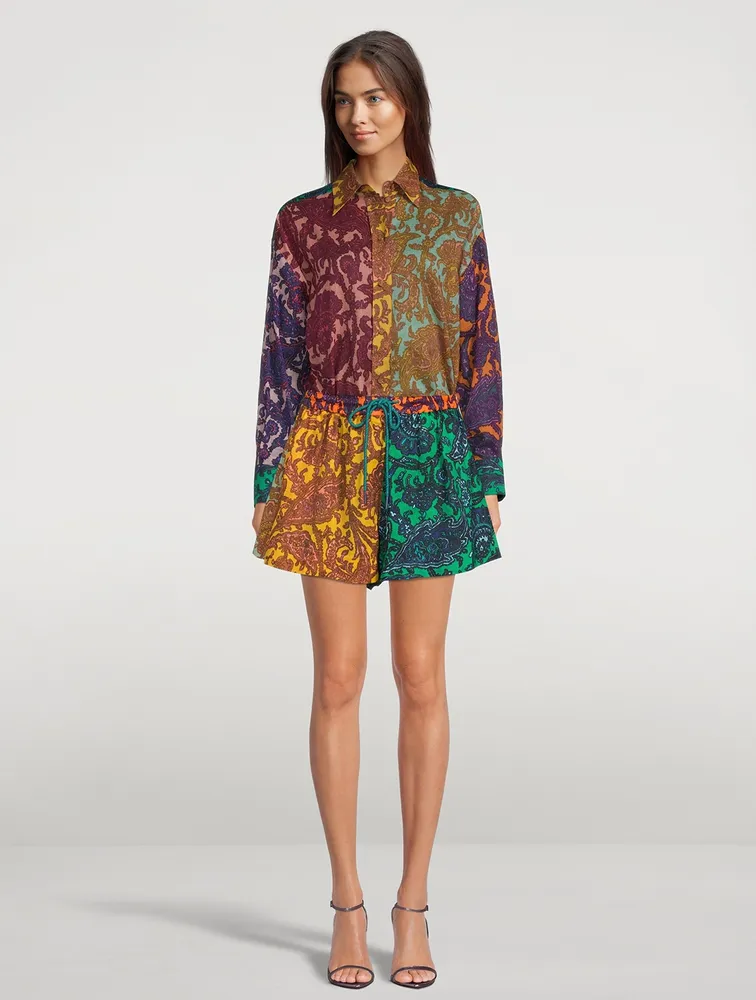 Tiggy Spliced Printed Shorts