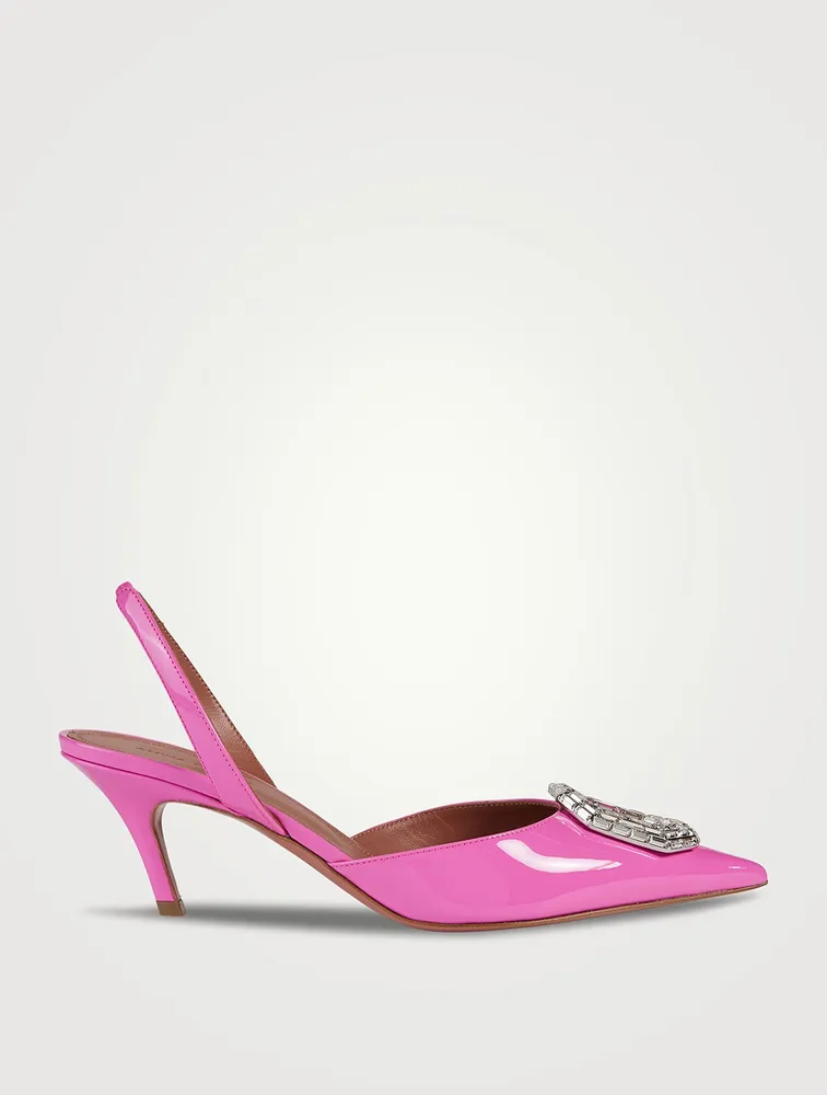 Camelia Patent Leather Slingback Pumps