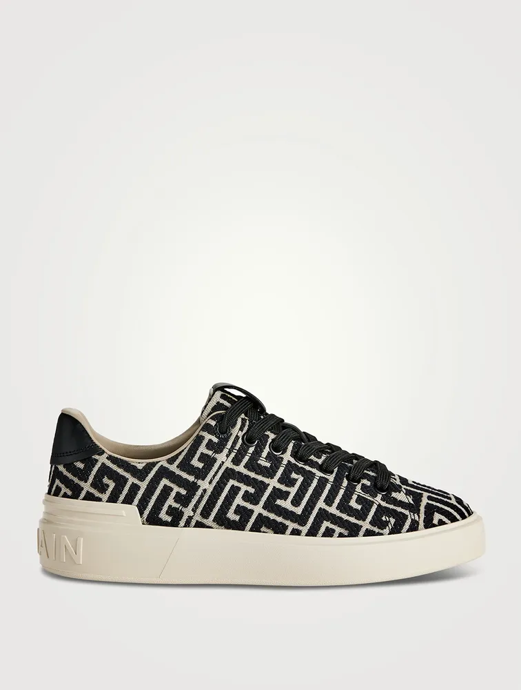 B-Court Monogram Jacquard Canvas Sneakers