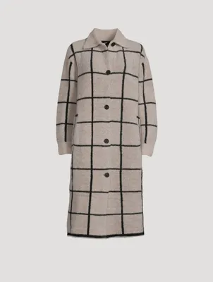 Elle Coat Check Print