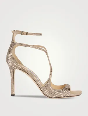 Azia 95 Embellished Suede Stiletto Sandals