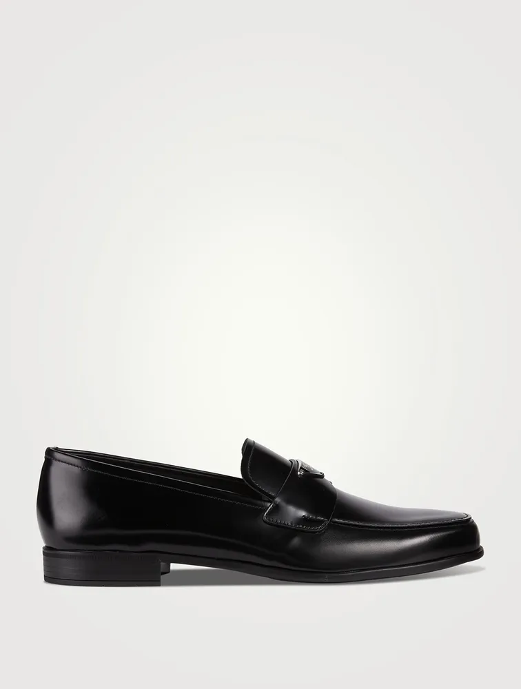 Brushed Leather Loafers