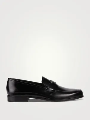 Brushed Leather Loafers