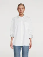 Poplin Shirt With Crystal Cuffs