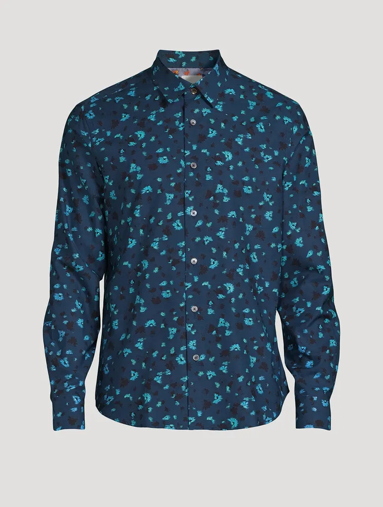 Slim-Fit Shirt Hazy Floral Print