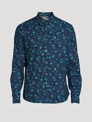 Slim-Fit Shirt Hazy Floral Print