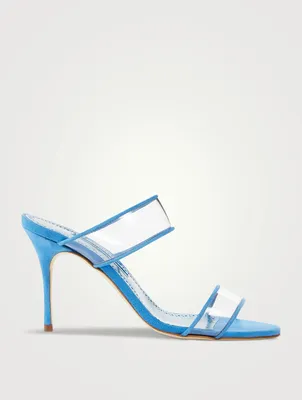 Invymu Suede And PVC Mules