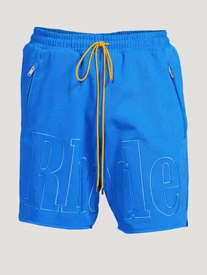 Cotton Sweat Shorts With Tonal Logo
