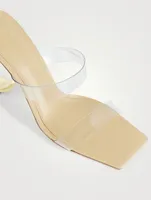 Idris Leather And PVC Mules
