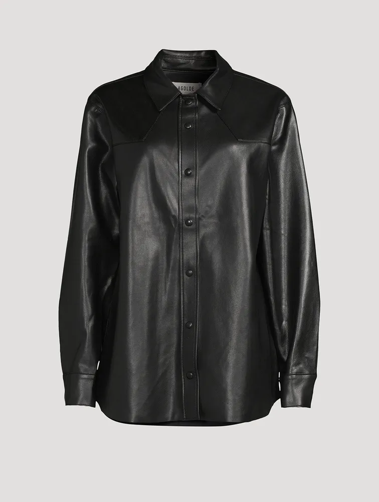 Leif Vegan Leather Shirt