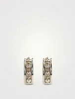 Dew Drop Méditerranée 14K Gold Hoop Earrings With Diamonds