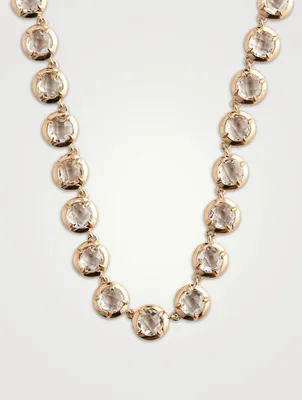Mélia 14K Gold Tennis Necklace With White Topaz