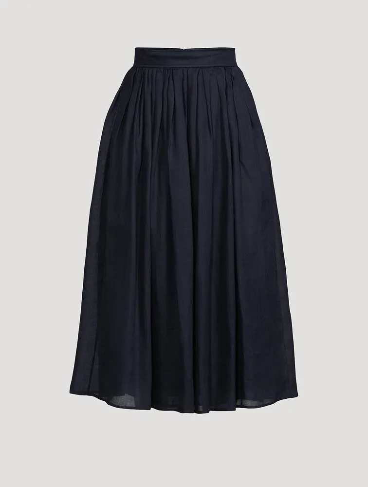 Ramie Midi Skirt