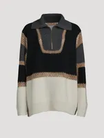 Half-Zip Wool And Cashmere Sweater