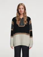 Half-Zip Wool And Cashmere Sweater