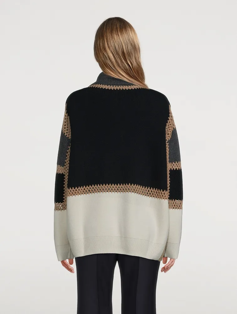 Half-Zip Wool And Cashmere Sweater