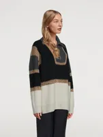 Half-Zip Wool And Cashmere Sweater