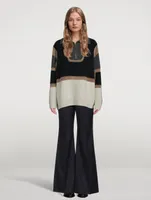 Half-Zip Wool And Cashmere Sweater