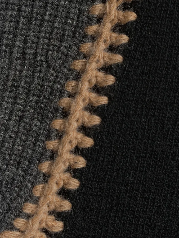 Half-Zip Wool And Cashmere Sweater