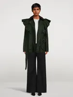 Wide-Leg Wool And Linen Trousers