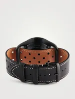 No. 002 Auto Chrono Limited Edition Perforated Leather Strap Watch