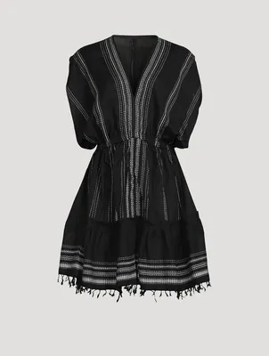 Leliti Plunge Neck Mini Dress
