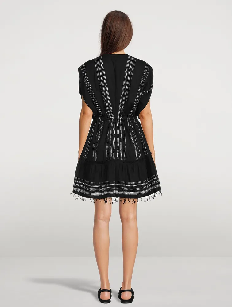 Leliti Plunge Neck Mini Dress